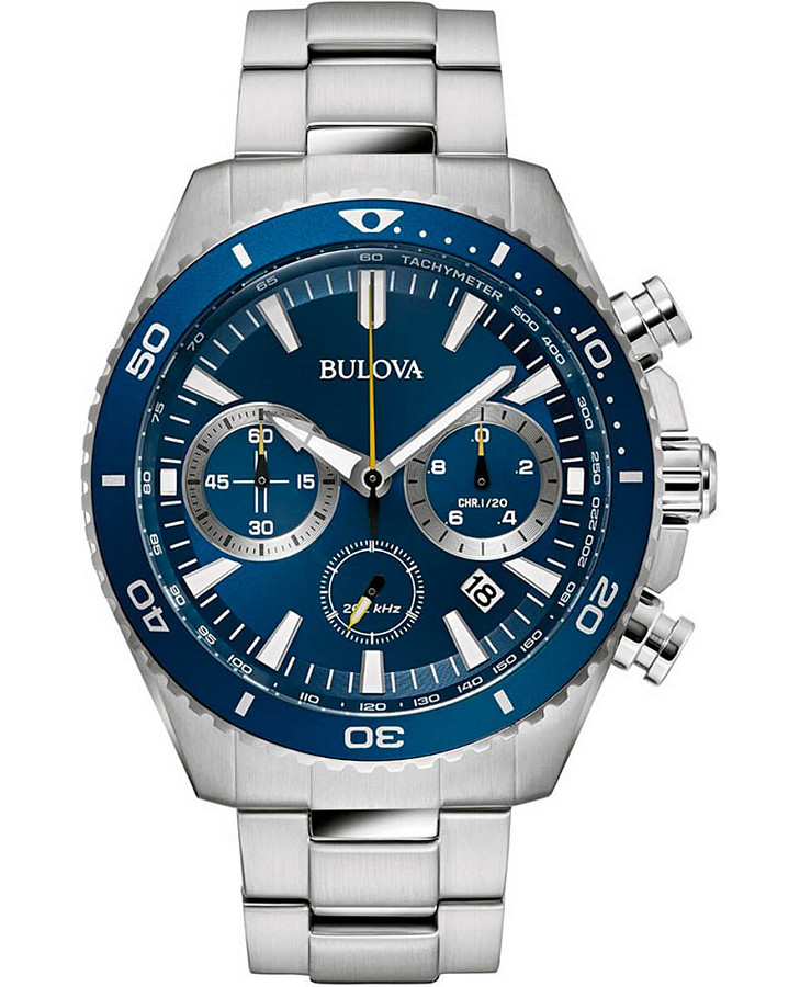 Часы Bulova High Frequency Quartz 98B393 — мужские, синий