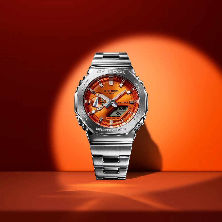 Часы Casio G-Shock GM-2110D-4A — нержавеющая сталь, мужские