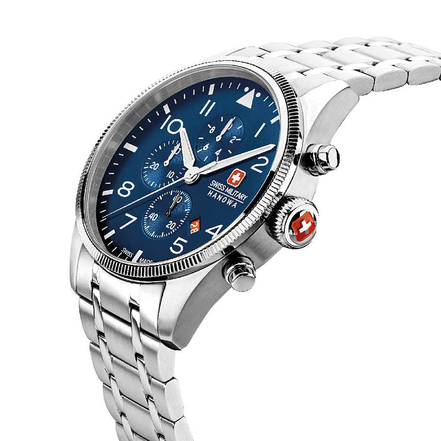 Часы Swiss Military Hanowa Thunderbolt Chrono SMWGI0000403 — кварцевые, сталь металл