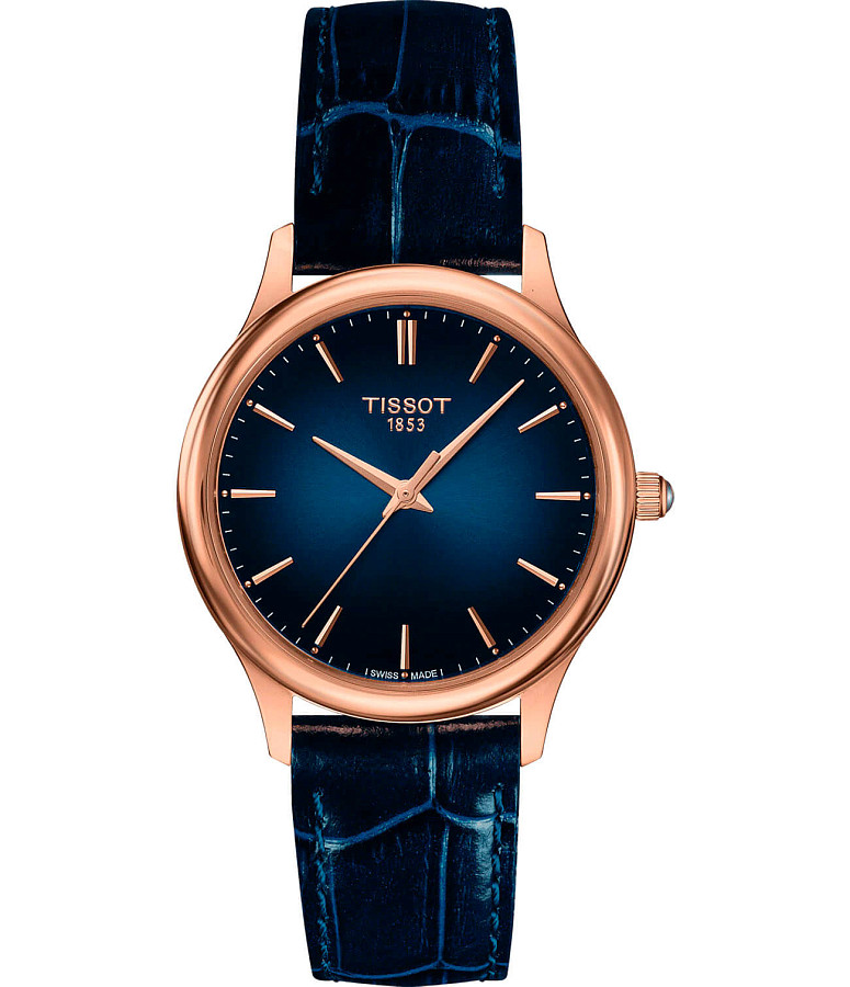 Часы Tissot Excellence Lady 18K Gold T926.210.76.041.00 — женские, синий