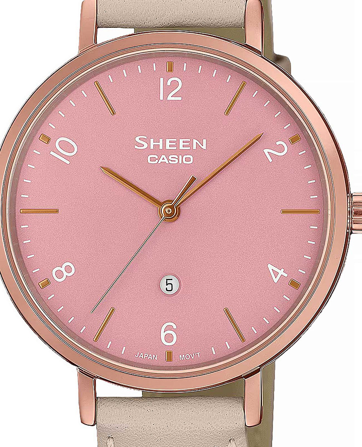 Часы Casio Sheen SHE-4562PGL-4A — кварцевые, металл сталь