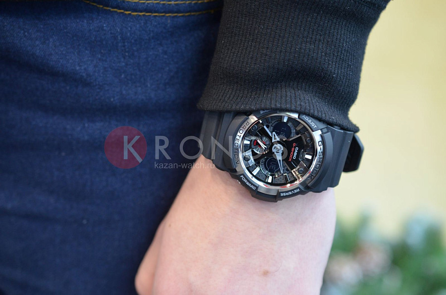 Часы Casio G-Shock GA-200-1A — черный, металл сталь