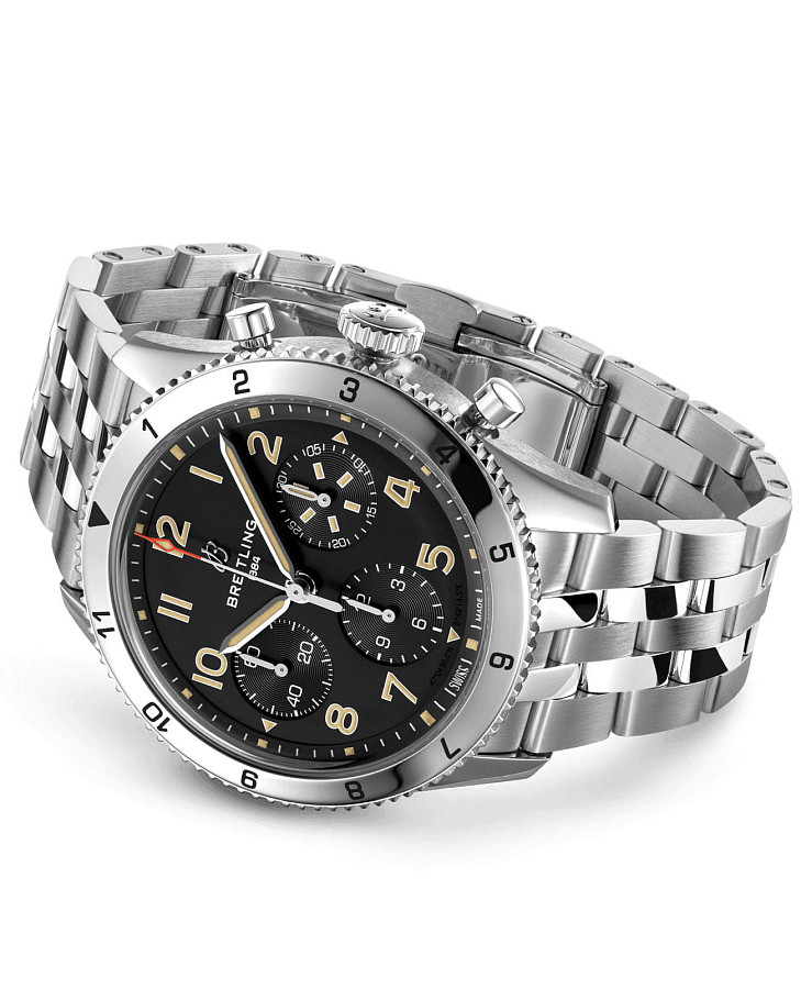 Часы Breitling Classic Avi Chronograph 42 P-51 Mustang A233803A1B1A1 — металл сталь, Швейцария