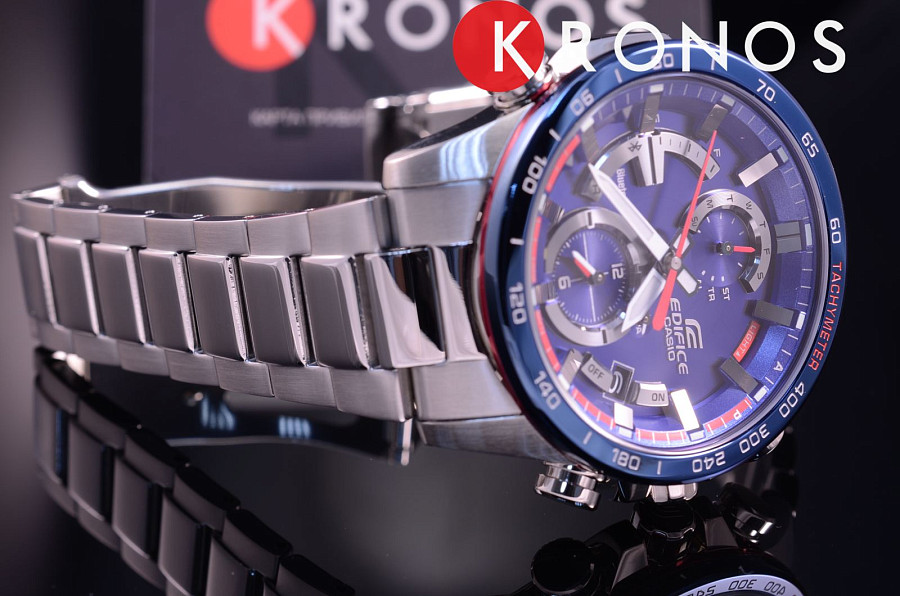 Часы Casio Edifice EQB-900TR-2A — мужские, нержавеющая сталь