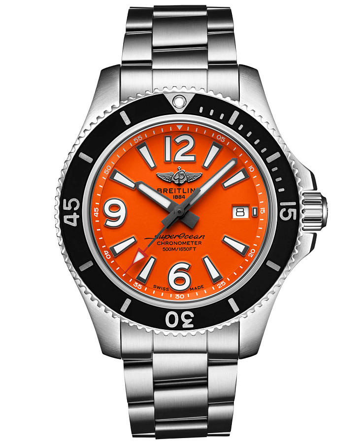 Часы Breitling Superocean Automatic 42 A17366D71O1A1 — мужские, оранжевый
