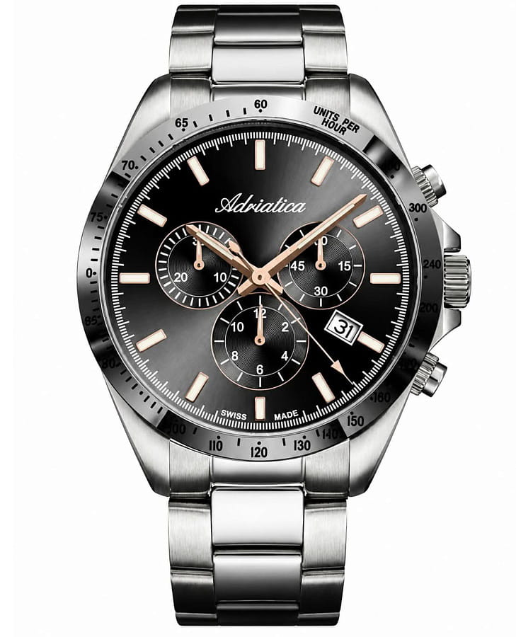 Часы Adriatica A1053.S1R4CH — мужские, черный