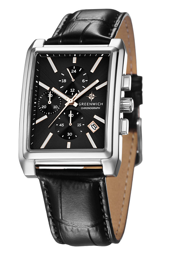Часы Greenwich Galeon Chrono GW 553.11.15 — кварцевые, металл сталь
