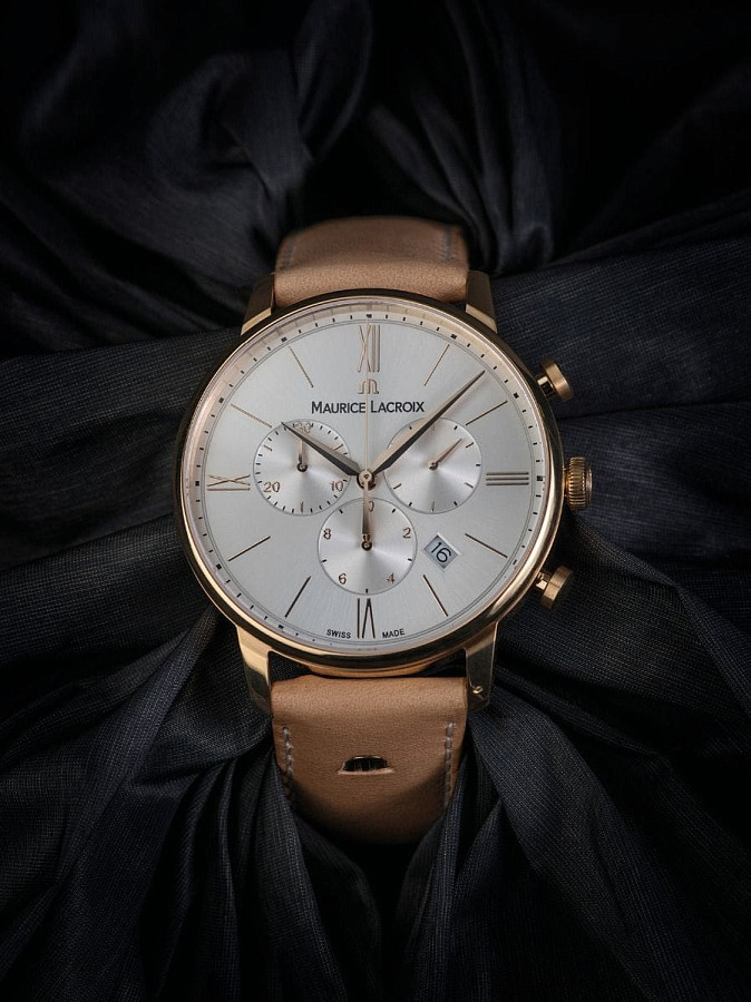 Часы Maurice Lacroix Eliros Chronograph EL1098-PVP01-113-1 — кожаный, мужские