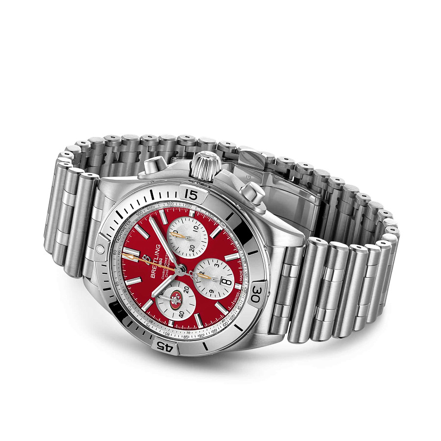 Часы Breitling Chronomat B01 42 NFL San Francisco 49ers Edition AB01342B1K1A1 — артикул AB01342B1K1A1