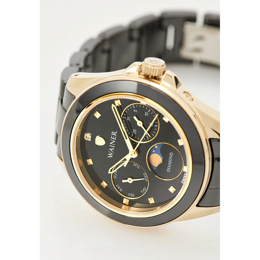 Часы Wainer Diamond WA.18040-C — кварцевые, сталь металл