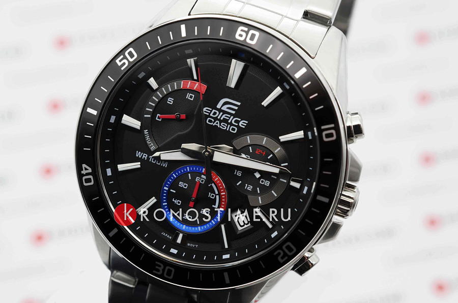 Часы Casio Edifice EFR-552D-1A3VUDF (EFR-552D-1A3) — черный, металл сталь
