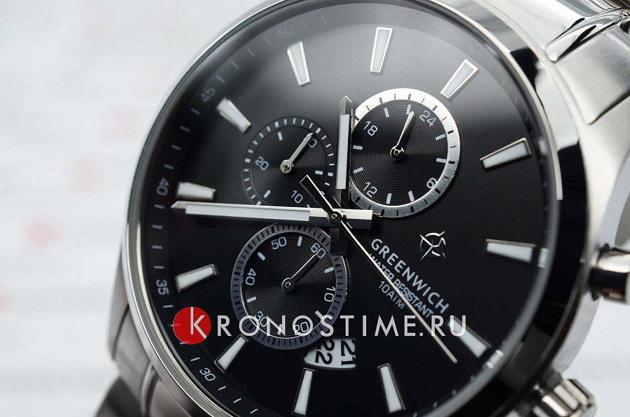 Часы Greenwich Navigator GW 053.10.31 — сталь металл, Англия