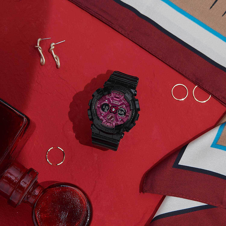 Часы Casio G-Shock GMA-S120RB-1ADR (GMA-S120RB-1a) — розовый, пластик