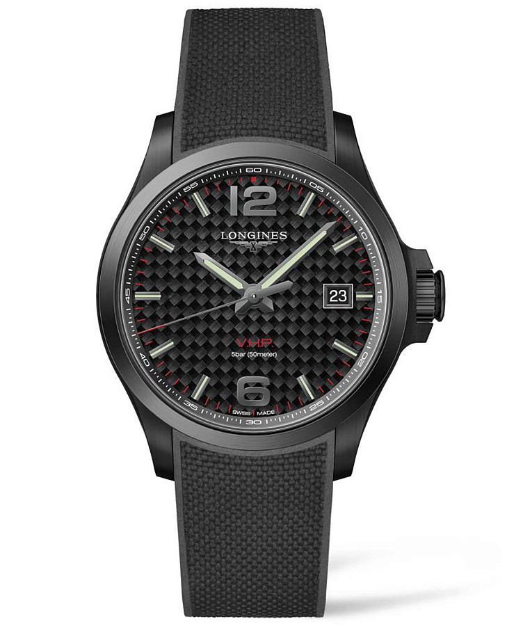 Часы Longines Conquest V.H.P. L3.726.2.66.9 — мужские, черный