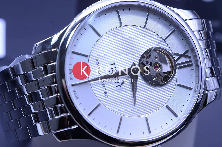 Часы Tissot Tradition Powermatic 80 Open Heart T063.907.11.038.00 — Швейцария, механические