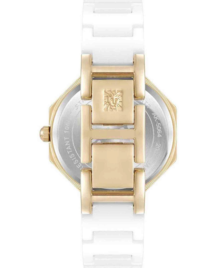 Часы Anne Klein Ceramics 5064GPWT — кварцевые, сталь металл