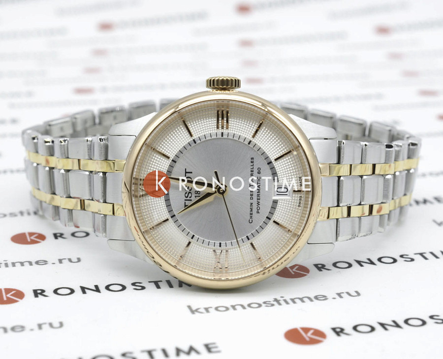 Часы Tissot Chemin des Tourelles Powermatic 80 T139.207.22.038.00 — сталь металл, нержавеющая сталь с pvd-покрытием