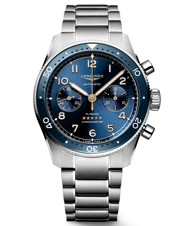 Часы Longines Spirit Flyback L3.821.4.93.6 — мужские, синий