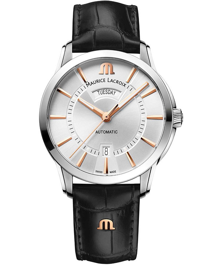Часы Maurice Lacroix Pontos Day Date PT6358-SS001-23E-2 — мужские, серебристый