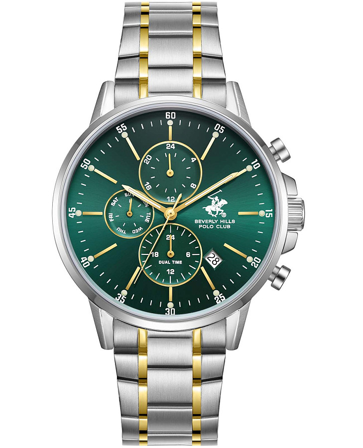 Часы Beverly Hills Polo Club Quartz BP3727X.370 — мужские, зеленый