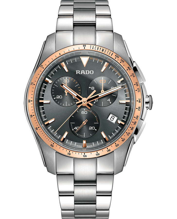 Часы Rado Hyperchrome Chronograph R32259163 — мужские, серый