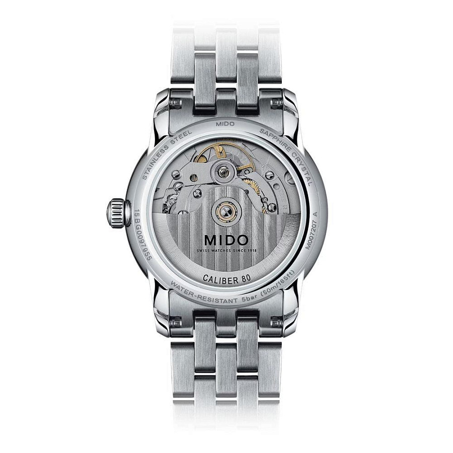 Часы Mido Baroncelli Diamonds M007.207.11.036.00 — механические, сталь металл