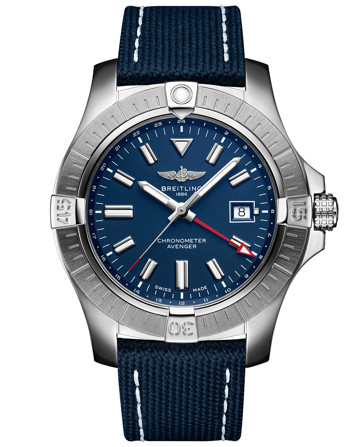 Часы Breitling Avenger Automatic GMT 45 A32395101C1X2 — мужские, синий