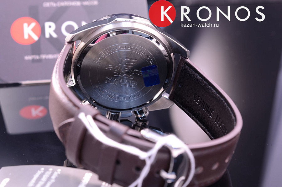 Часы Casio Edifice EFS-S500BL-1A — кожаный, мужские
