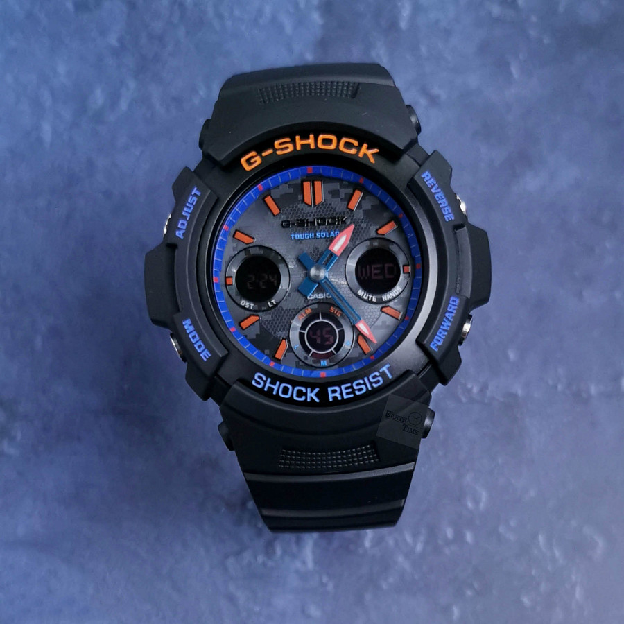 Часы Casio G-Shock AWR-M100SCT-1A — мужские, пластик