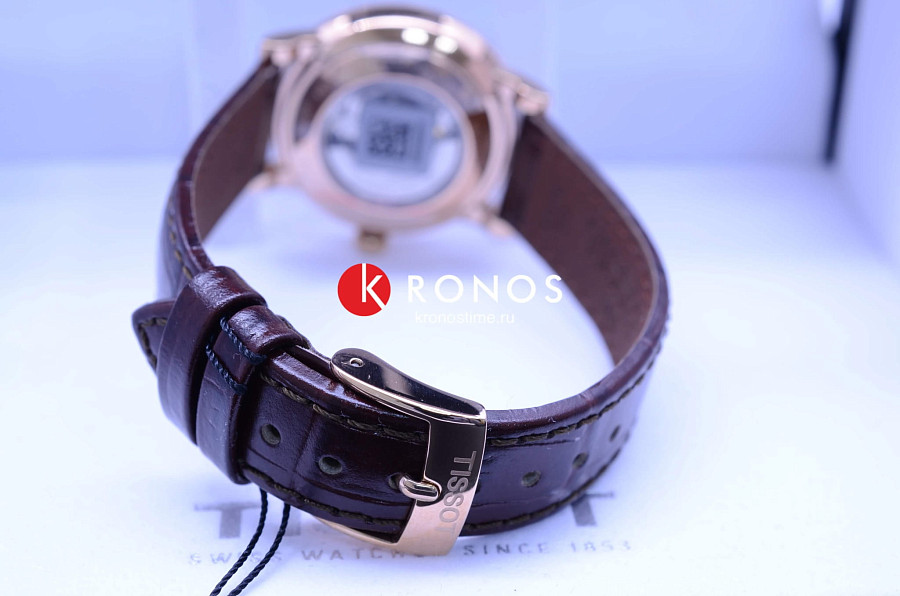 Часы Tissot Carson Automatic Lady T122.207.36.031.00 — коричневый, сталь металл