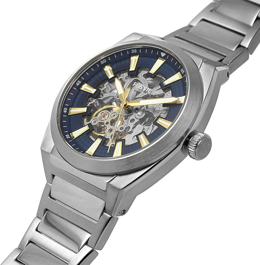 Часы Fossil Everett ME3220 — механические, металл сталь