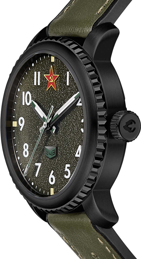Часы УЧЗ Наследие БМ-13 Катюша 1945L-1 — кожаный, мужские