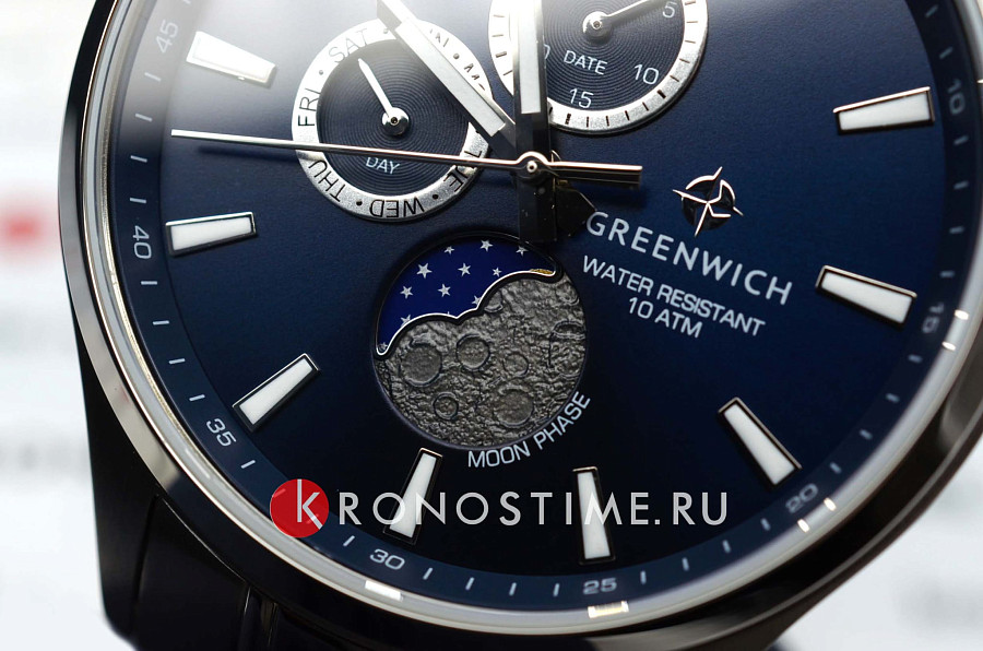 Часы Greenwich Moon Walker GW 058.10.36 — металл сталь, Англия