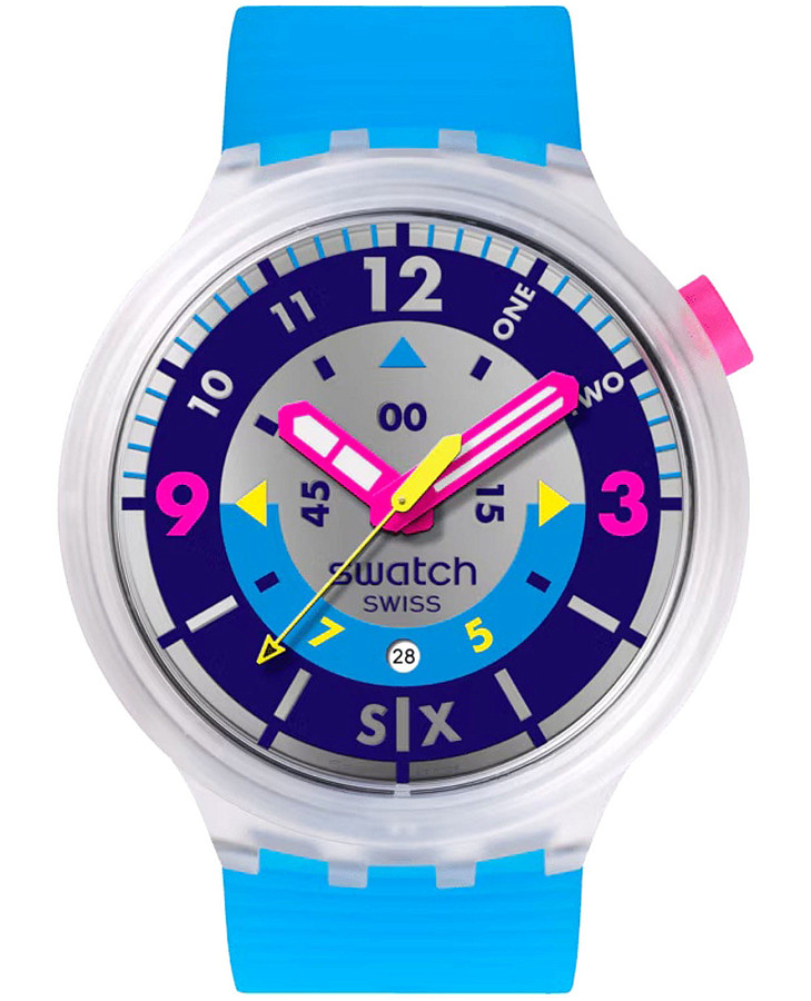 Часы Swatch Neon Hielo SB01K400 — женские, цветной