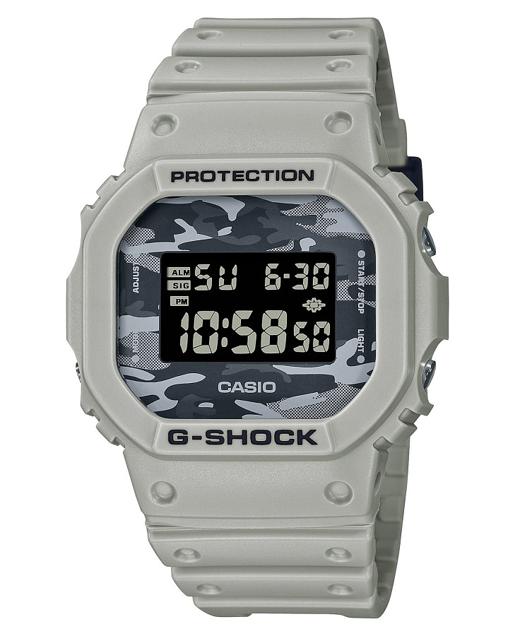 Часы Casio G-Shock Camo Utility DW-5600CA-8DR (DW-5600CA-8ER) — мужские, серый