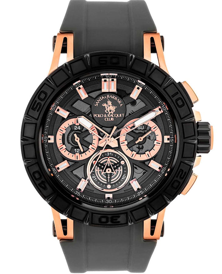 Часы Santa Barbara Polo & Racquet Club Prive SB.5.10004-3 — мужские, черный