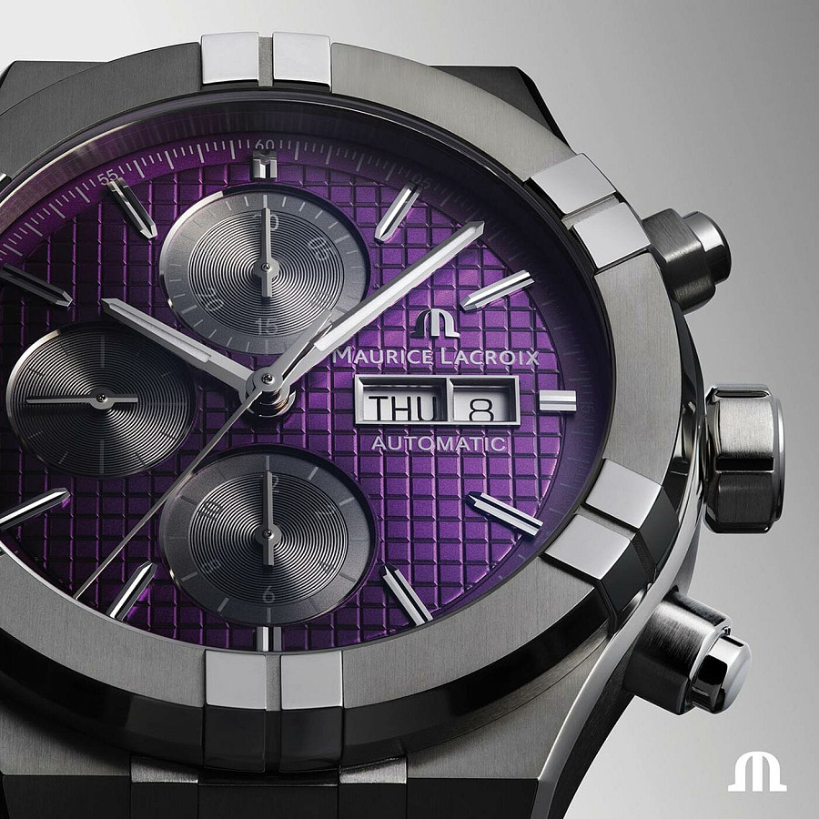 Часы Maurice Lacroix Aikon Automatic Titanium Chronograph AI6038-TT032-430-1 — титан, Швейцария