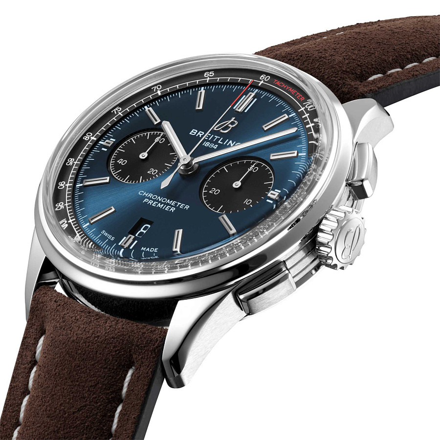 Часы Breitling Premier B01 Chronograph 42 AB0118221C1X1 — механические, сталь металл