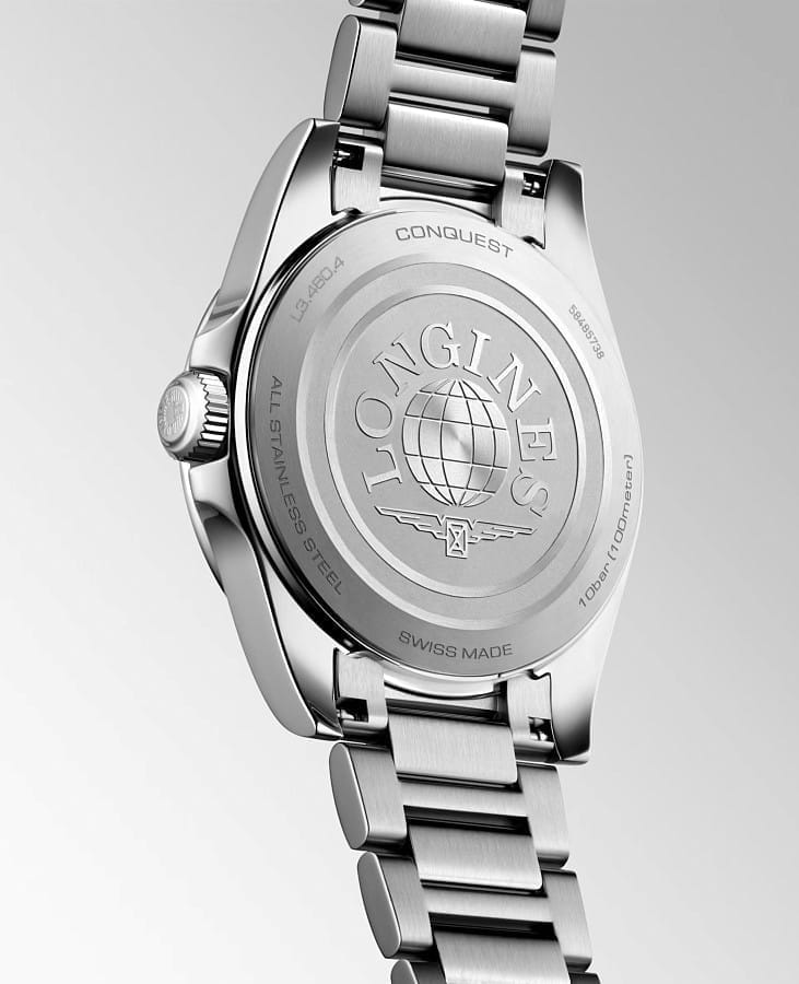 Часы Longines Conquest 34 mm L3.460.4.09.6 — зеленый, сталь металл