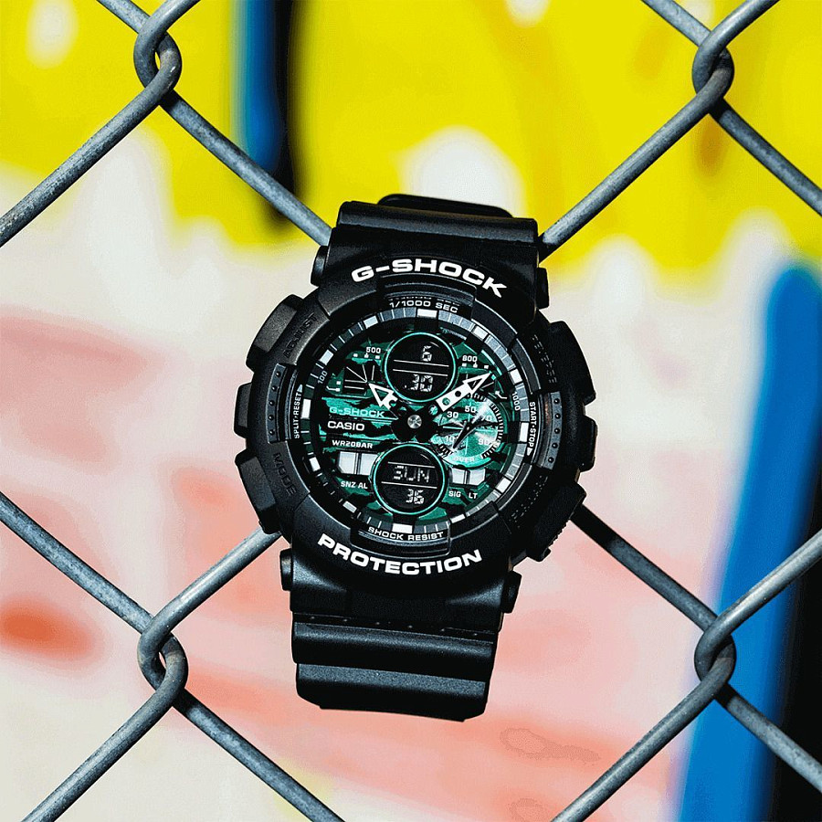 Часы Casio G-Shock GA-140MG-1A — электронные, пластик