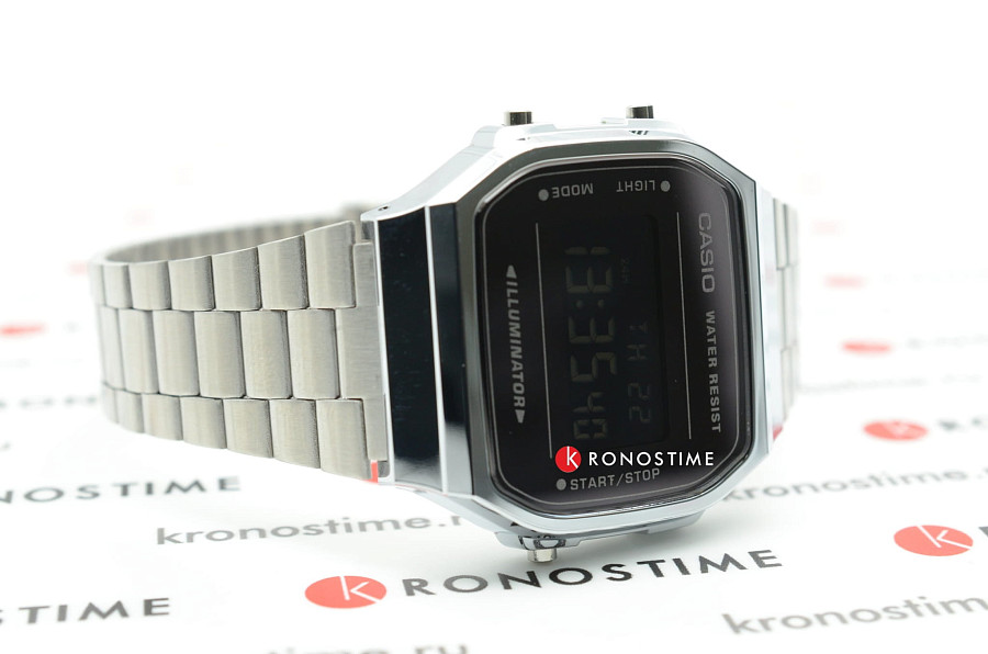 Часы Casio Collection A-168WEM-1 — Япония, кварцевые
