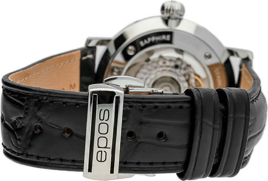 Часы Epos Big Moon 3440.322.20.16.25 — кожаный, мужские