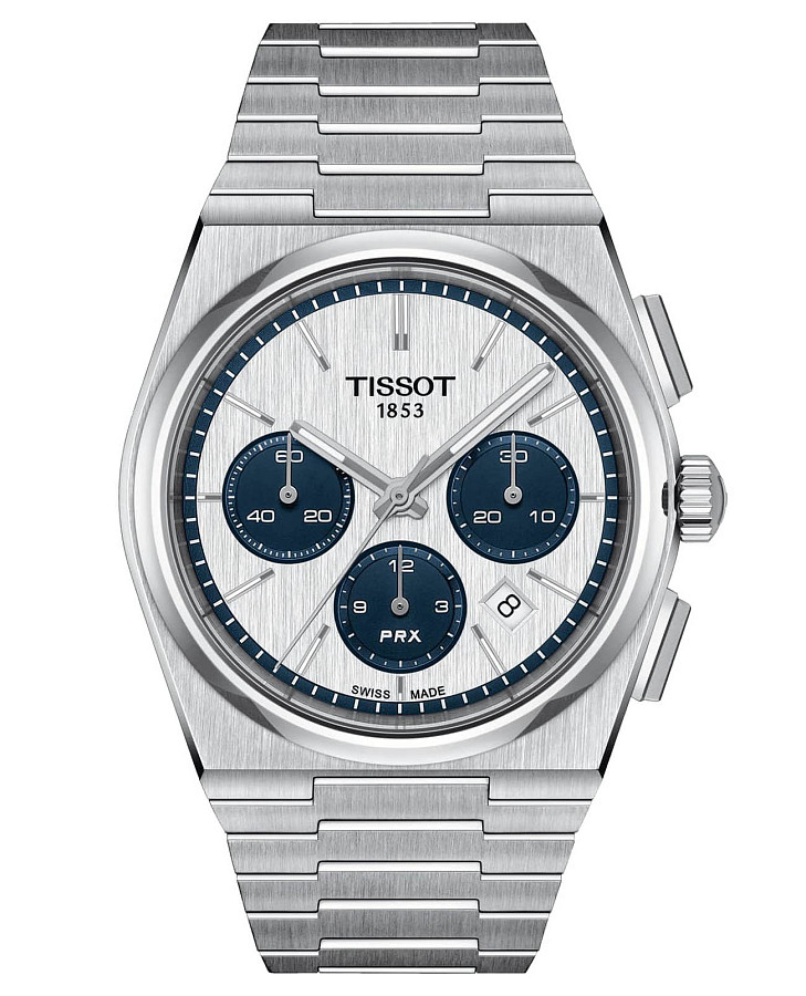 Часы Tissot PRX Automatic Chronograph T137.427.11.011.01 — мужские, белый