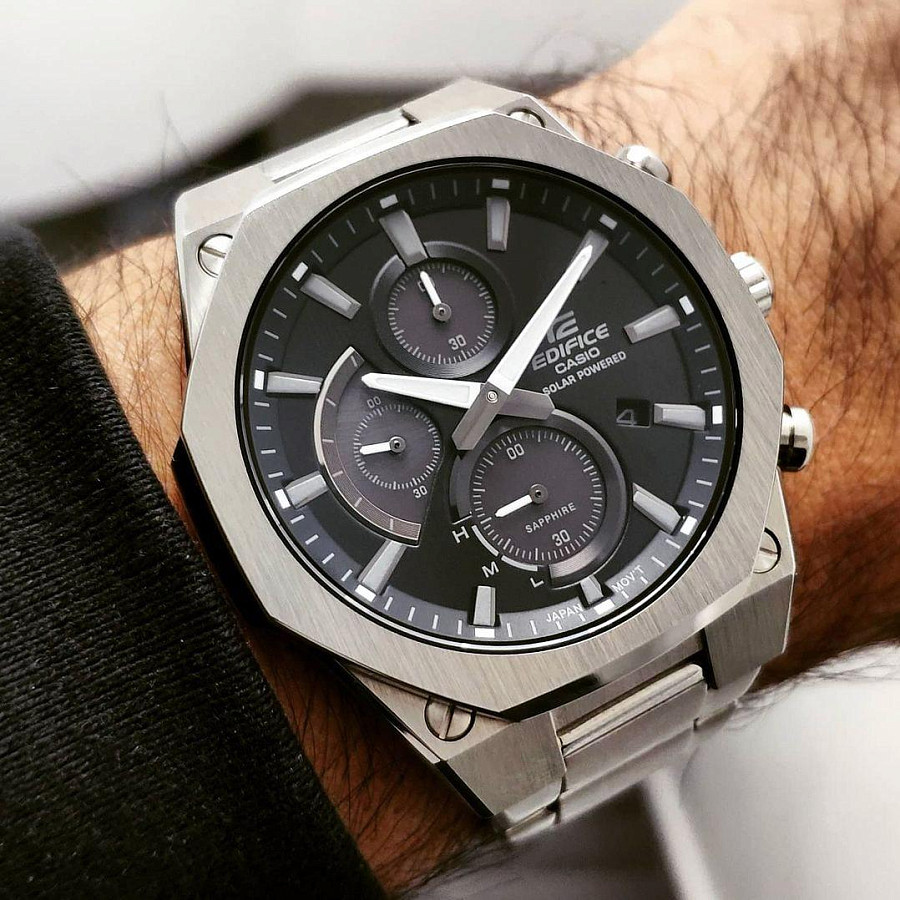 Часы Casio Edifice EFS-S570D-1AUDF (EFS-S570D-1A) — кварцевые, металл сталь