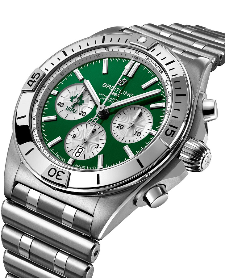 Часы Breitling Chronomat B01 42 Six Nations Ireland AB0134A91L1A1 — механические, сталь металл
