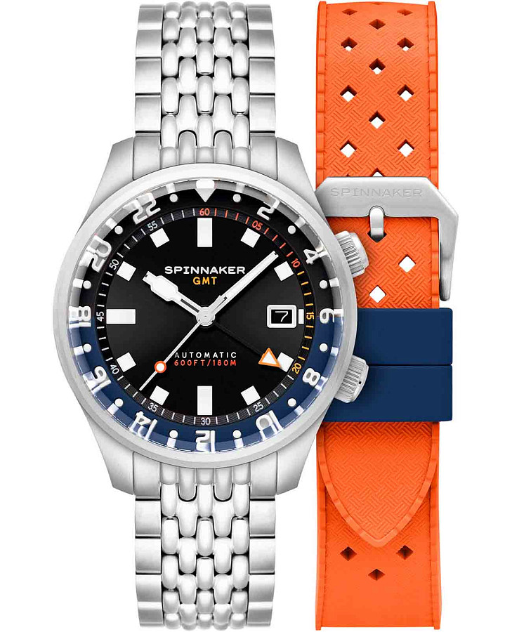 Часы Spinnaker Bradner Gmt Automatic SP-5121-66 — мужские, черный