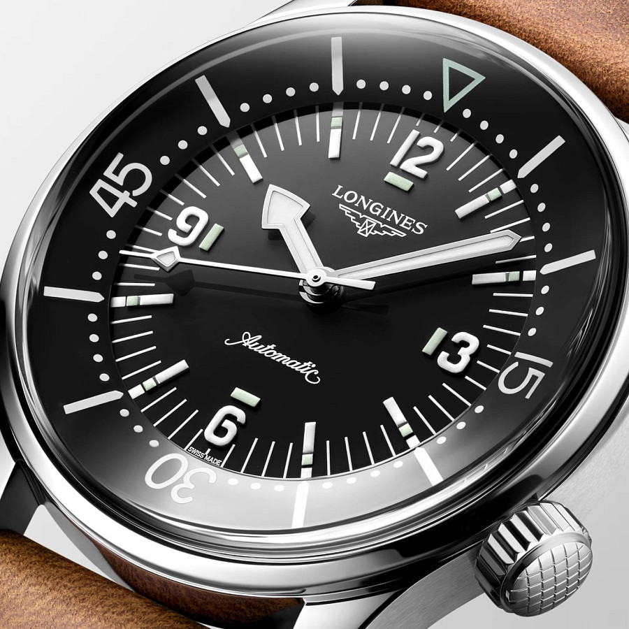 Часы Longines Legend Diver L3.764.4.50.0 — механические, металл сталь
