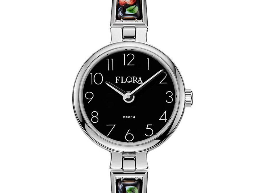 Часы УЧЗ Flora 1704F-2 — кварцевые, латунь