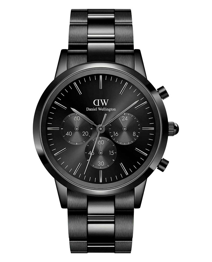 Часы Daniel Wellington Iconic Link Arctic DW00100642 — мужские, черный