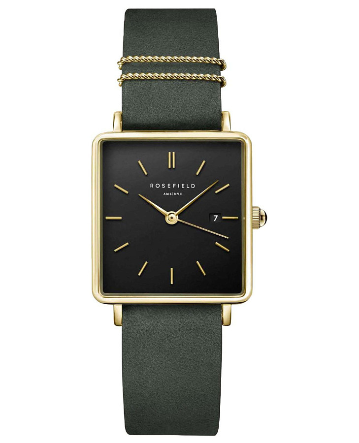 Часы Rosefield The Boxy QBFGG-Q031 — женские, черный